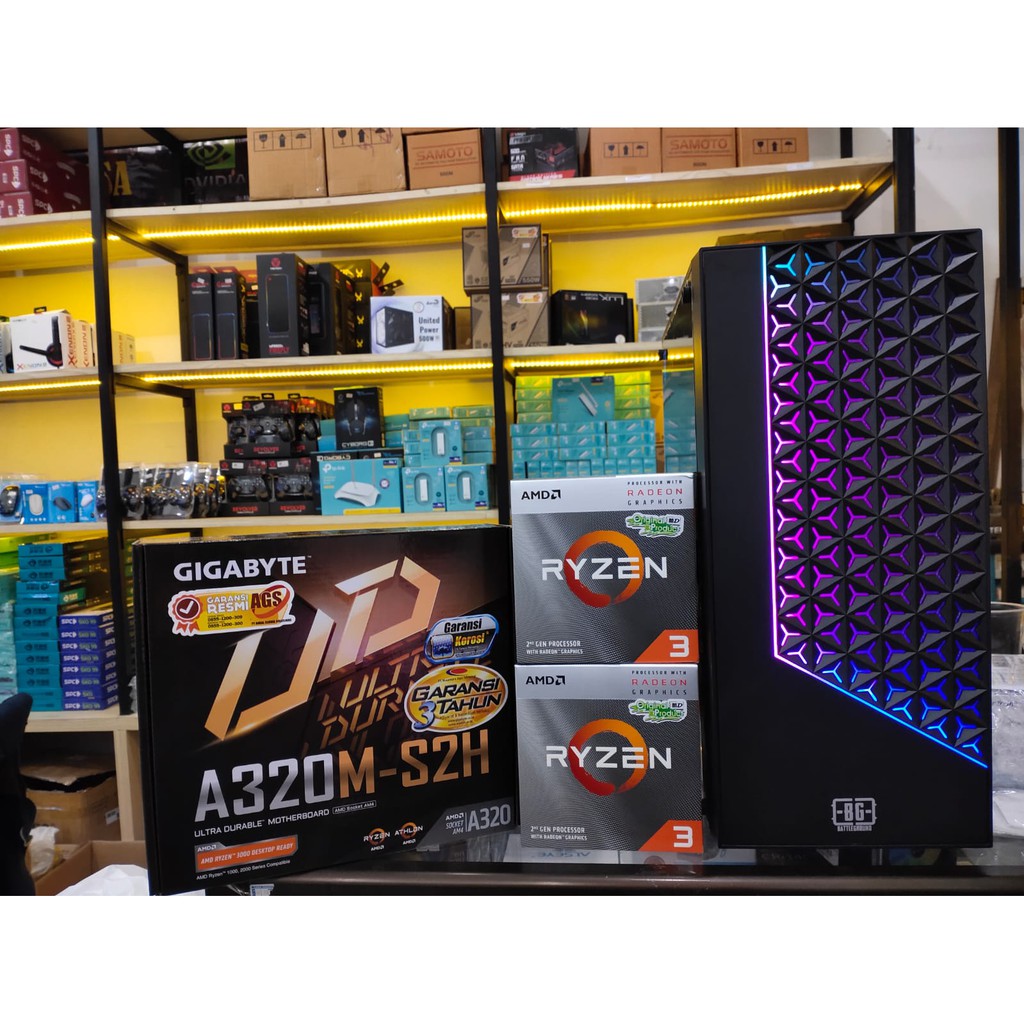 PC RYZEN 3 3200G / RAM 16GB / SSD 512GB / VGA 4GB RX550 / CASE GAMING