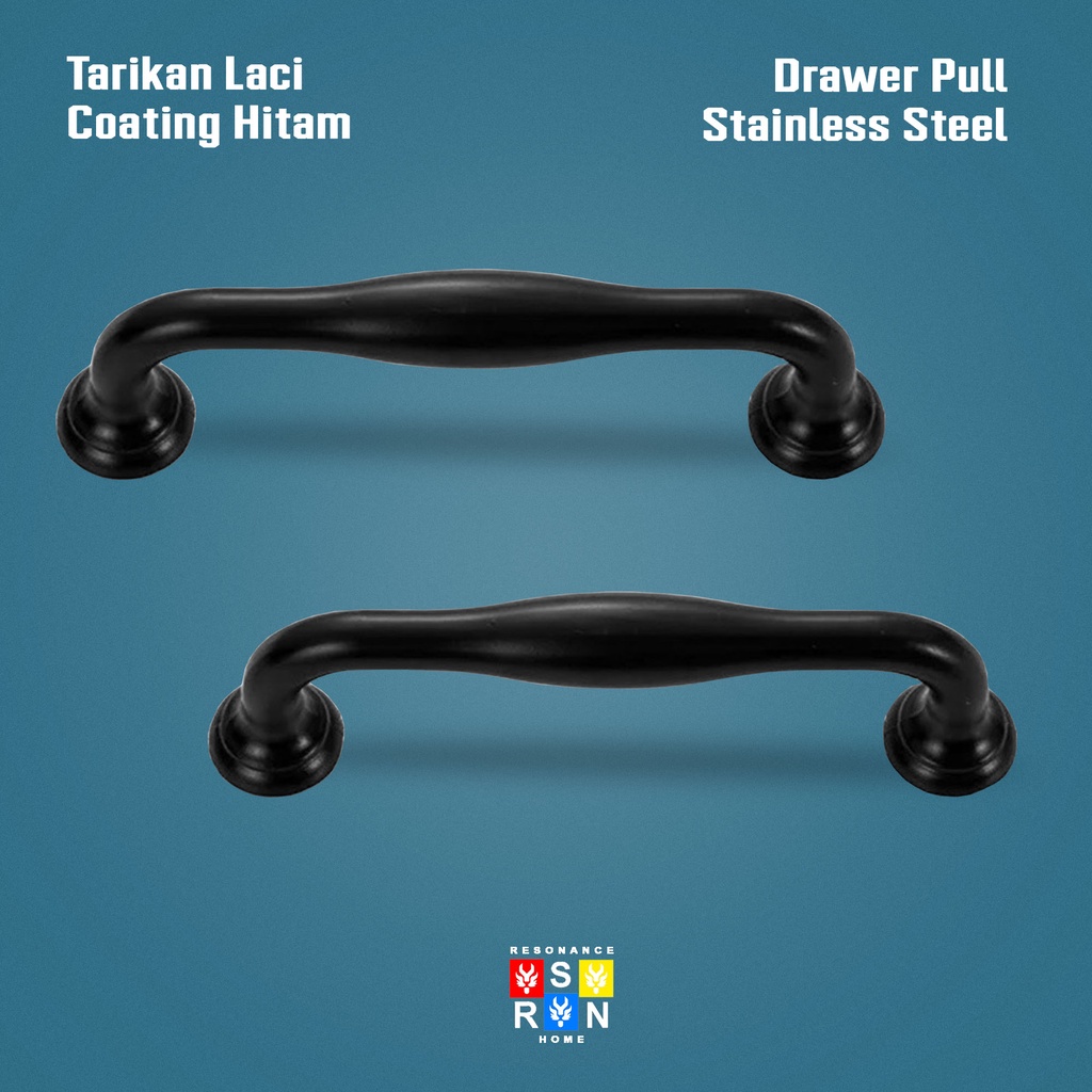 Tarikan Laci Coating Hitam 8503 / Handle Gagang Pintu Laci Lemari Resonance Home