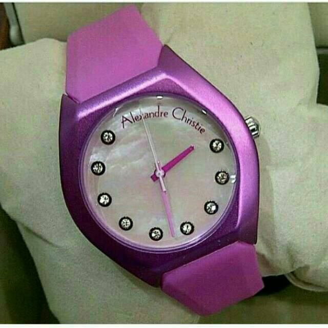 MURAH JAM TANGAN WANITA ALEXANDRE CHRISTIE 2702 UNGU ORIGINAL