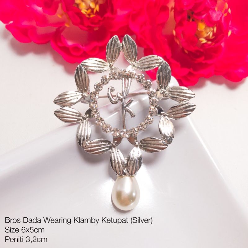Bros Buttonscraves / Bros Ala Buttonscarves  / Bros Button / Buttonscarves Brooch / Orderinkuy Bros-WK Jardin Silver