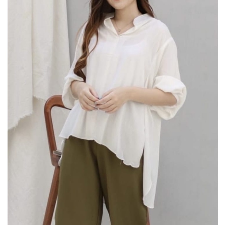 HOT ITEM!! BIANCA Crinkle BLOUSE CRINCLE ATASAN WANITA TERLARIS TUNIK KEKINIAN ATASAN MUSLIMAH