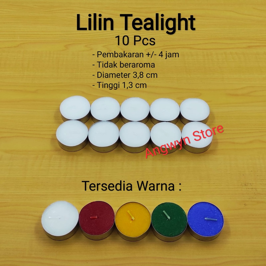 Lilin tealight / Lilin Aromaterapi / Lilin kaleng isi 10 pcs