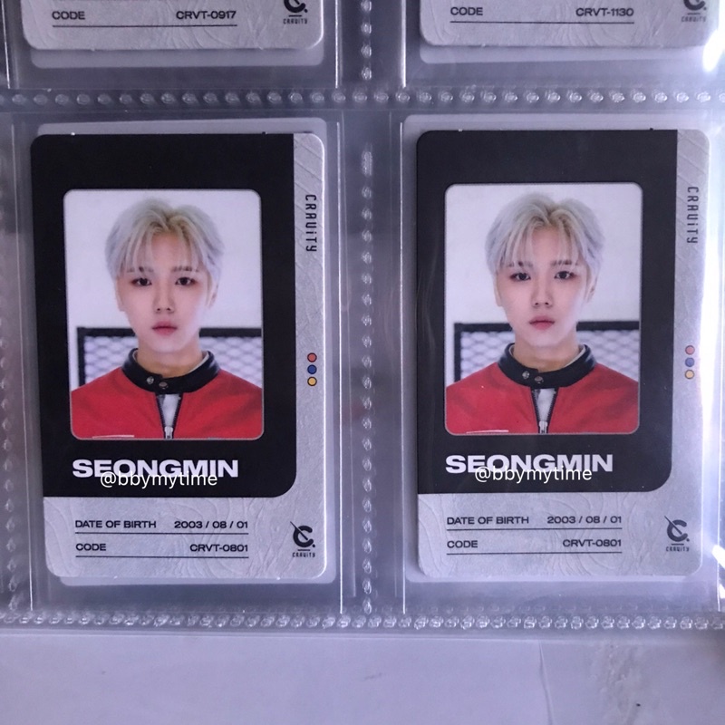 [OFFICIAL] CRAVITY SEASON 3 ALBUM BE OUR VOICE ID CARD SEONGMIN TRADE WOOJIN TAEYOUNG WOOBIN