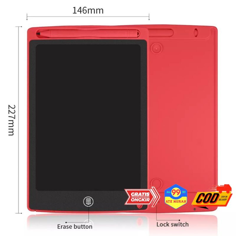 LCD WRITING TABLET/mainan edukasi anak/papan tulis tablet