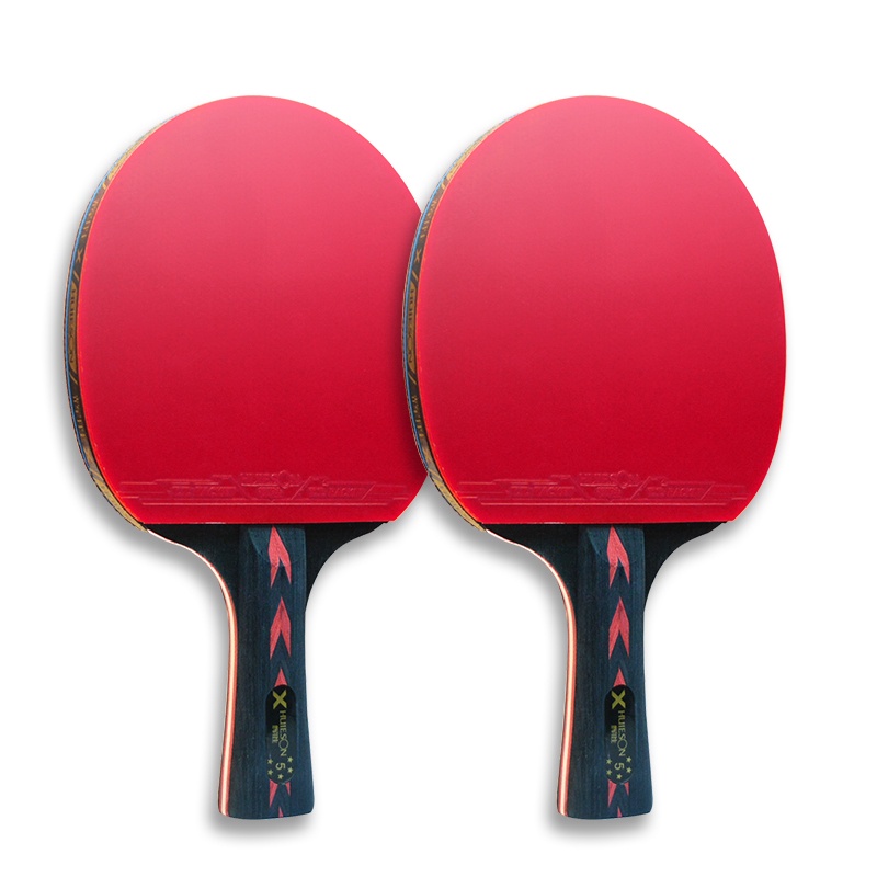 2pcs Ditingkatkan 5bintang Karbon Ditingkatkan Set Raket Tenis Meja Ringan Kuat Ping Pong Dayung Kelelawar Dengan Kontrol Yang Baik