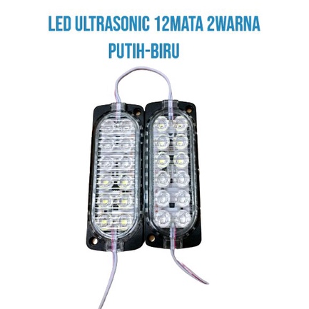 LED ULTRASONIC 12MATA 2 WARNA KEDIP PUTIH-BIRU 12LED