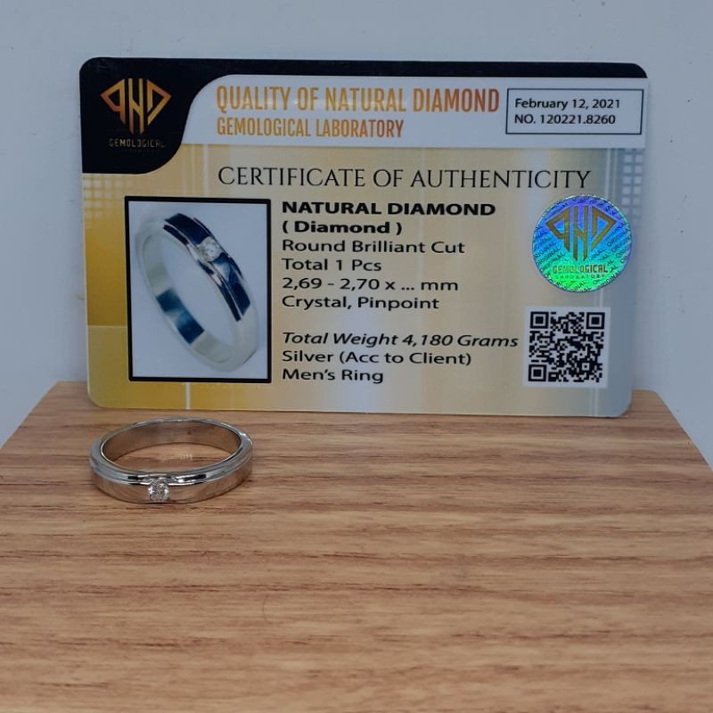 cincin pria berlian eropa + memo lab