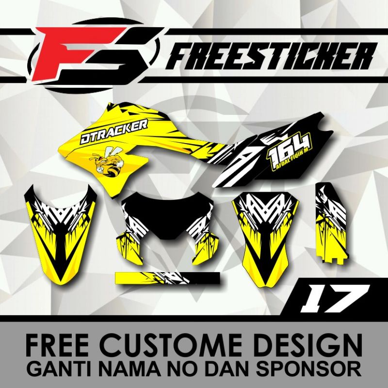 DECAL DTRACKER YELLOW PUTIH BEE