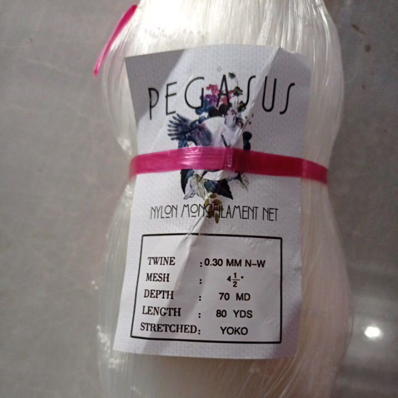 Jaring ikan 0.30 4½ 70md/80yds yoko mata jaring tidak lerek jaring ikan senar pukat jaring ikan