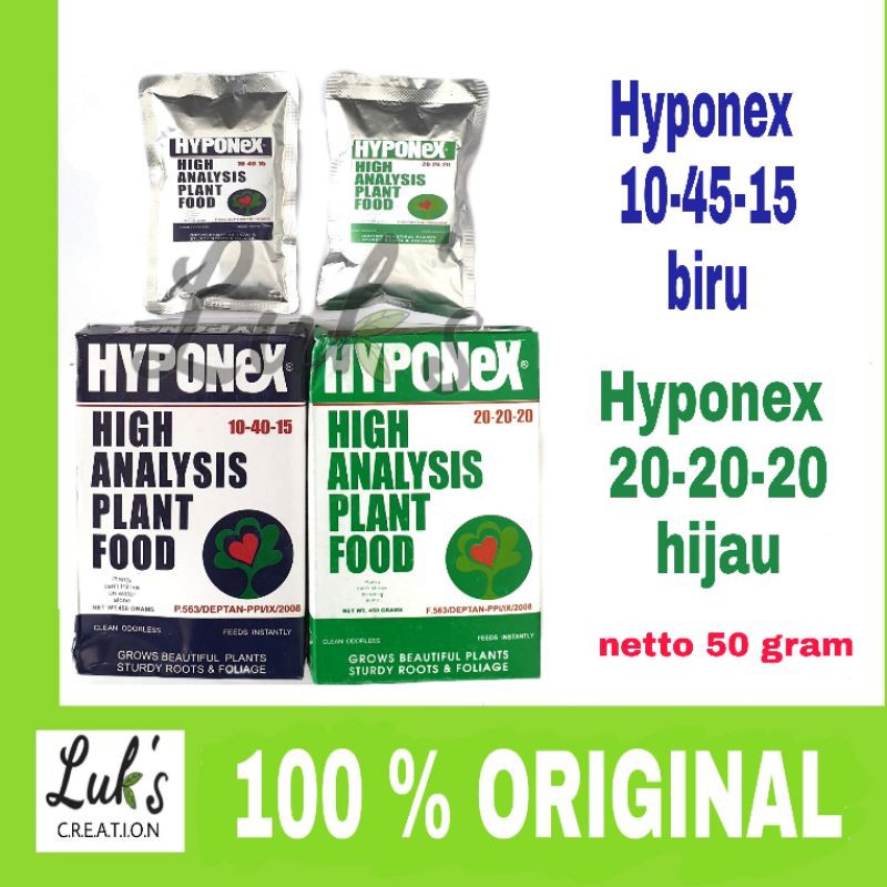 Pupuk tanaman hias HYPONEX biru dan hijau - pupuk anggrek  - pupuk import