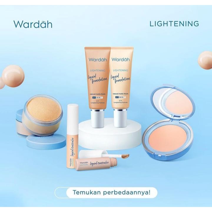 `ღ´ PHINKL `ღ´ ᘺᗩᖇᕲᗩᕼ Wardah Lightening Fondation alas bedak spf 30 hasil natural dengan perlindungan matahari