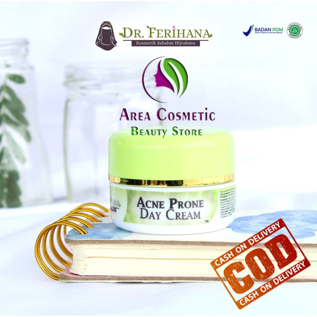 DR. FERIHANA Acne Prone Day Cream 10gr untuk kulit bruntus berjerawat ringan dan berat