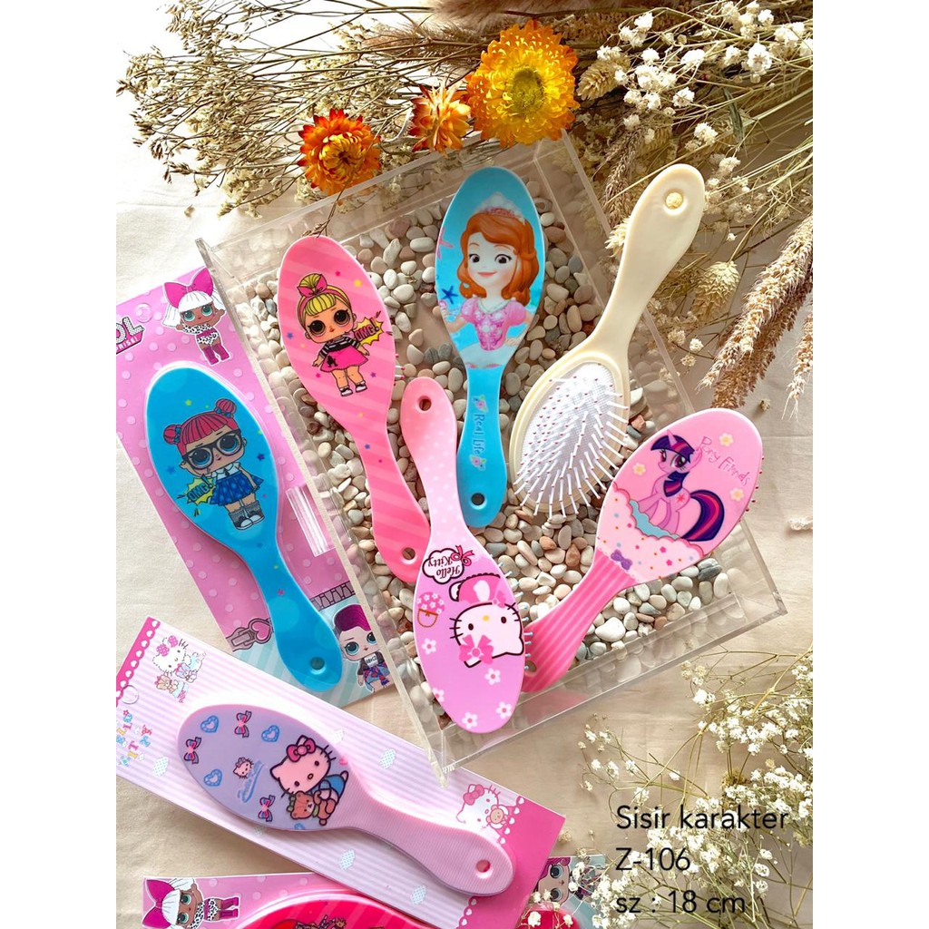 Sisir Rambut Anak Karakter Little Pony Hello Kitty LOL Sisir Rambut Anak Karakter Little Pony Hello Kitty LOL