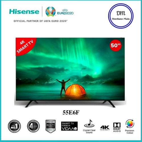 HISENSE 55 Inch Smart Digital LED TV 4K UHD TV 55E6F YOUTUBE NETFLIX