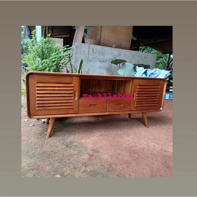 Jual Meja Buffet TV Minimalis Kayu Jati
