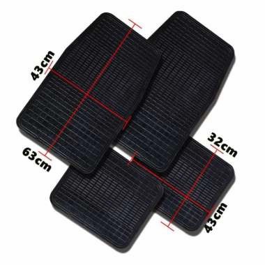 Isi 4 Karpet Mobil 2 Baris Alas Karpet Pvc Anti Slip Mat Universal Sedan Mpv Suv