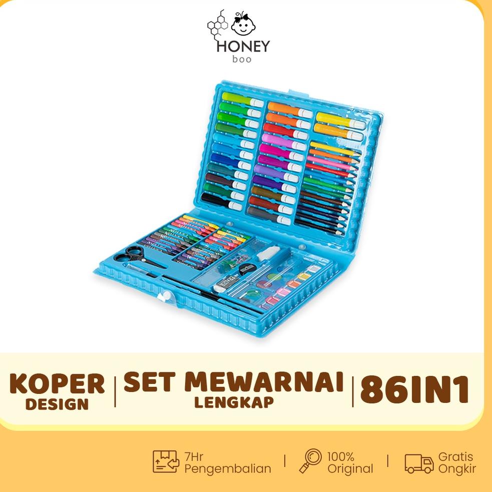 

[KODE RDGSS] Honey Boo - Krayon Alat Lukis Mewarnai 86pcs Crayon 86pcs