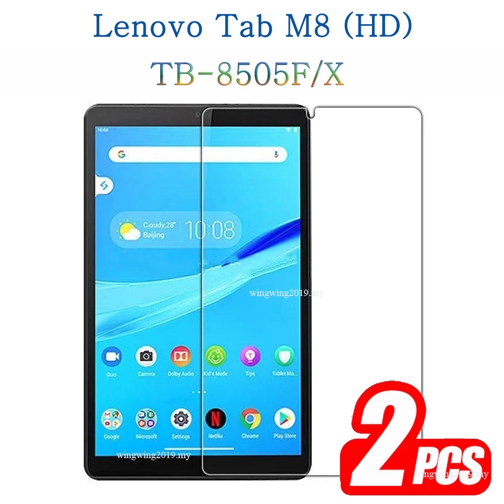 (2 Pak) Pelindung Layar Tempered Glass Full Cover Untuk Tablet Lenovo Tab M8 (HD) 8.0 2019 TB-8505F TB-8505X