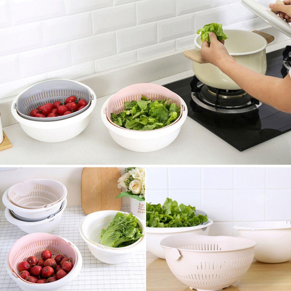 Solighter Drain Basket Portable Gadget Dapur Saringan Buah Cuci Beras