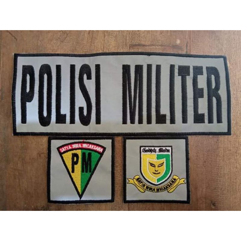 ATRIBUT BORDIR POLISI MILITER UNTUK JAKET ATAU ROMPI