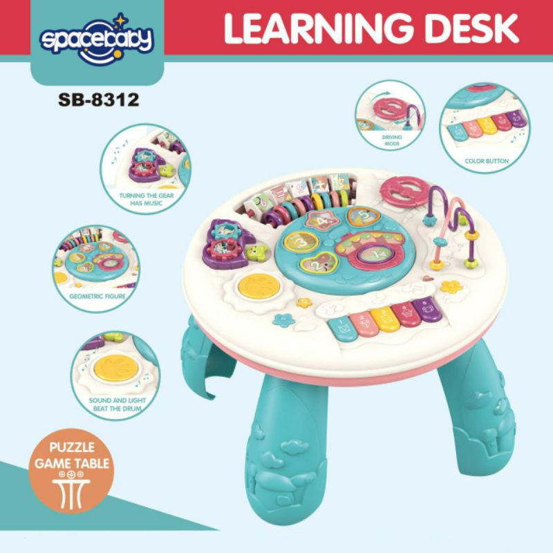 SIYA✨ FREE BUBBLEWRAP SPACEBABY LEARNING DESK SB 8312 MEJA EDUKASI BAYI MAINAN EDUKASI BAYI MEJA MUSIK SPACEBABY SB8312 MAINAN MURAH ANAK MAINAN BELAJAR ANAK EDUKATIF KADO ANAK MURAH KADO BAYI