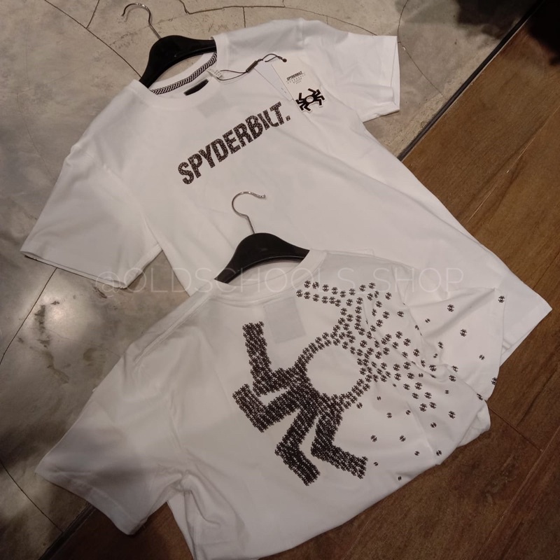 Kaos spyderbilt big Back logo White