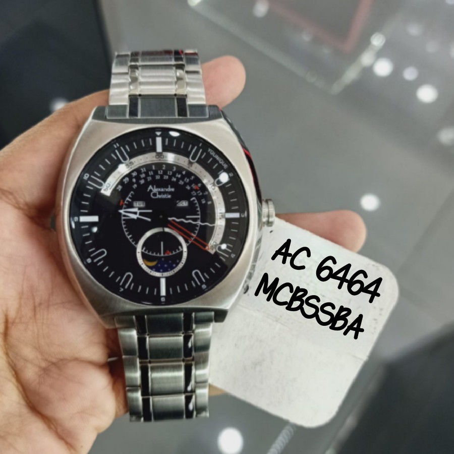 ORIGINAL Jam Tangan Pria Alexandre Christie Stainless AC 6464 / AC6464 / 6464 Garansi Resmi 1 Tahun.