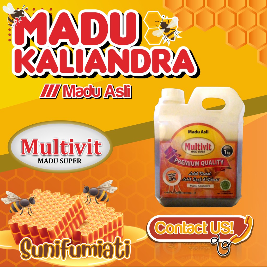 

Madu Multivit Kaliandra 1kg Kemasan Jerigen | 100% MADU ASLI