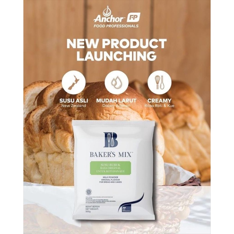 Anchor Bakers Mix Milk Powder 500 gr Susu Bubuk Untuk Roti Dan Kue Halal