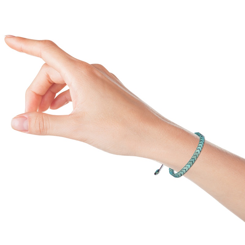 Fancyqube Gelang Hematite Cubic Zirconia Handmade Adjustable Untuk Pria