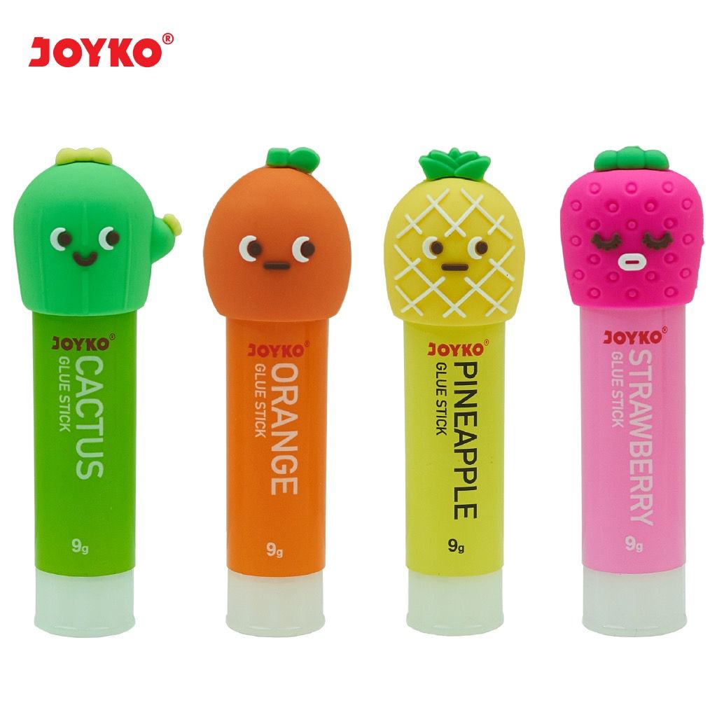 LEM STICK JOYKO MODEL BUAH-BUAHAN IMUT LUCU LEM KERTAS PUTAR TERMURAH KUALITAS IMPORT READY GROSIR COD