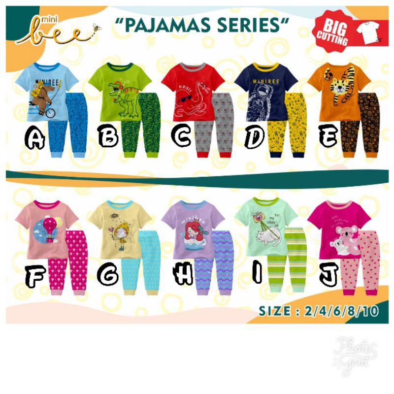 Piyama Anak Daily Suit Baby Pajamas Big Cut Minibee