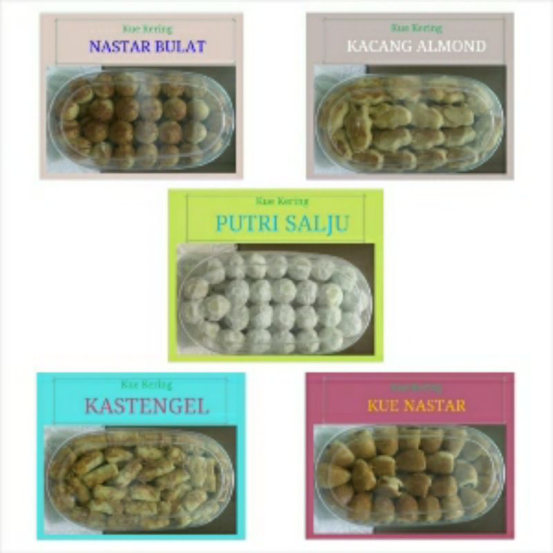 

Kue Kering Nastar, Kastengel, Lidah Kucing, Dll