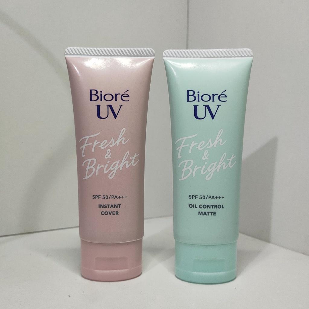 ✨LACIKOSME✨BIORE UV FRESH &amp; BRIGHT SUNSCREEN - INSTAN COVER OIL CONTROL SPF50 PA+