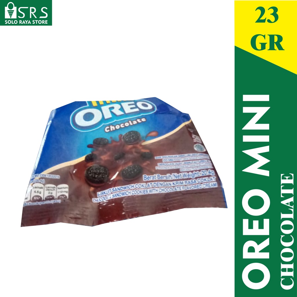 

OREO MINI CHOCOLATE/ Mini Oreo Biskuit Chocolate Pcs 20.4g Untuk Traveling /