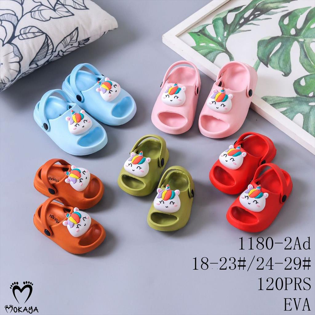 Sandal Slop Let Anak Cewek Boneka Unicorn Lucu Cantik Kekinian Import Mokaya / Size 24-29 (1180-2Ad)