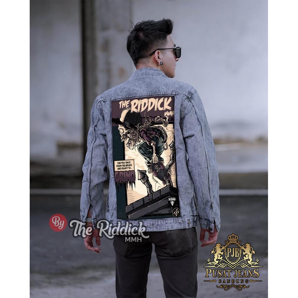 RCL - JAKET JEANS PRINTING PRIA-JEANS DENIM-JEANS COWOK-JAKET JEANS GAMBAR-JAKET