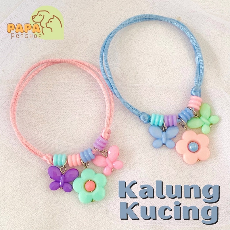 Kalung Kucing bunga tanpa lonceng