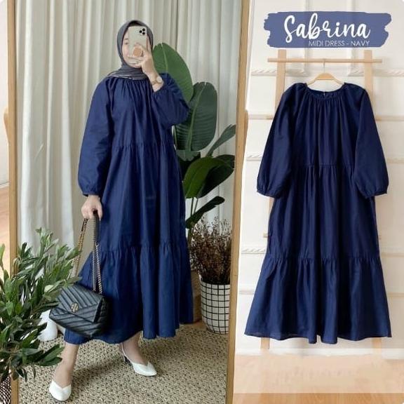 Sabrina Midi Dress  / Tunik Sabrina Atasan Wanita Polos