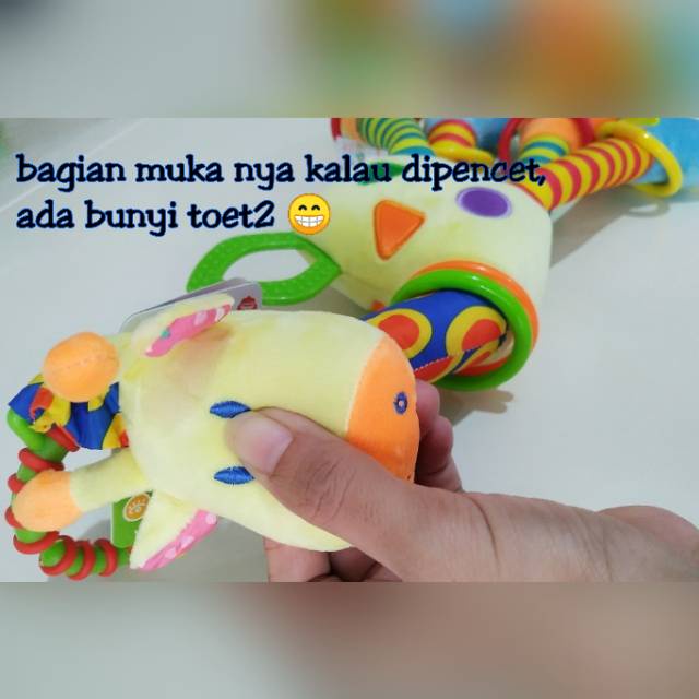 [BIG SALE] Mainan Bayi Rattle Gantung Untuk Stroller Bentuk Jerapah Gantungan Hanging Toys Happy Monkey