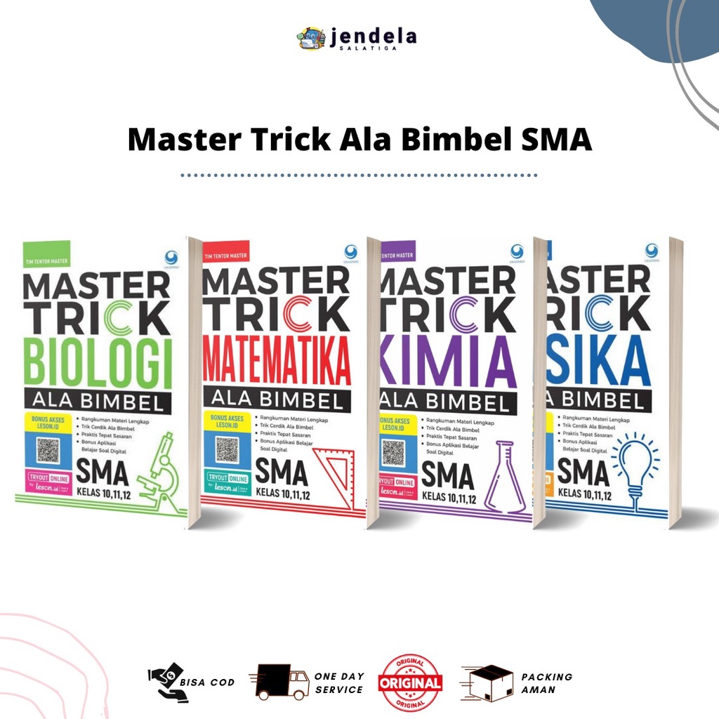 Master Trick Ala Bimbel Matematika Fisika Biologi Kimia SMA KELAS 10, 11, 12 Master Trik
