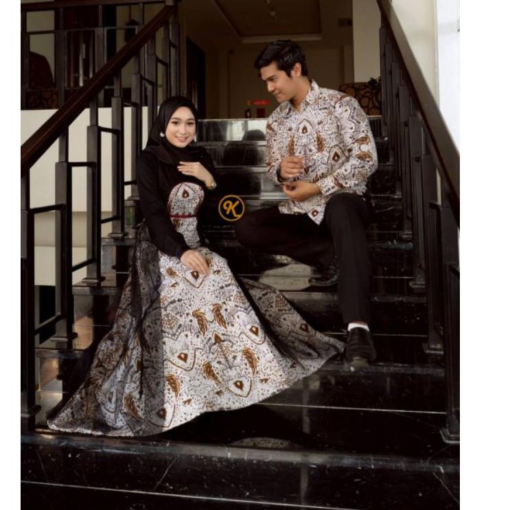 Couple gamis kain maxmara/baju pesta murah/sarimbit batik –EG.29My22ˣ