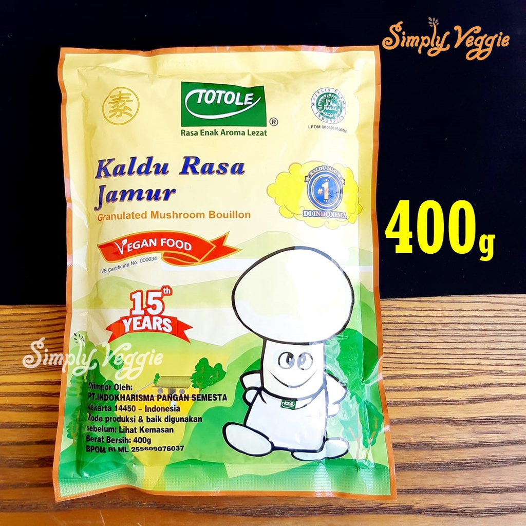 

Kaldu Jamur Totole 400g / Penyedap Rasa Jamur Vegetarian Vegan Halal / Penyedap Rasa Vegetarian