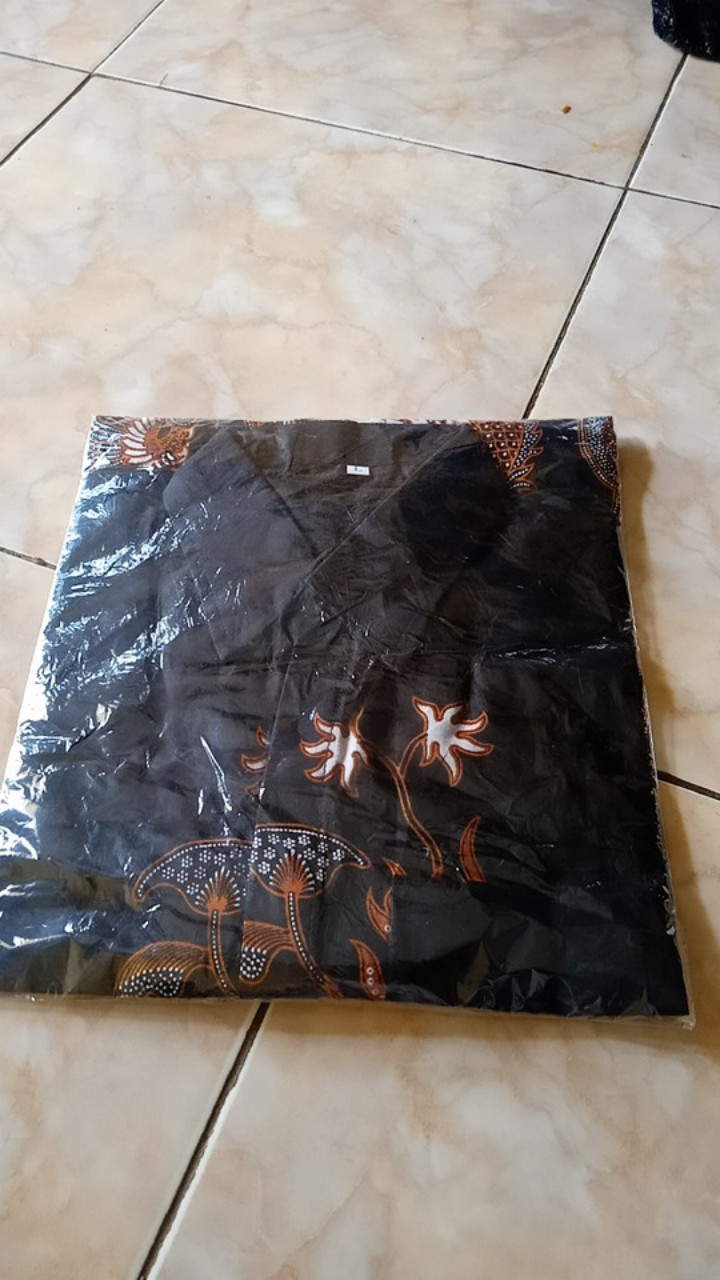 Risna Batik Hrb026 Kenongo Hem Kemeja Batik Pria Lengan Pendek Katun 