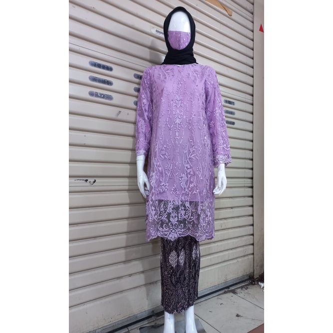 Permata Olshop / Kebaya Tunik Brokat Modern / Baju Pesta / Kebaya Seragam / Kebaya Modern / Setelan Kebaya Kondangan