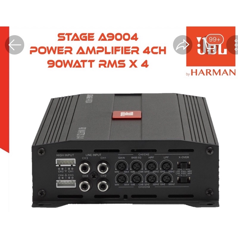 Power 4chanell JBL /Stage 9004