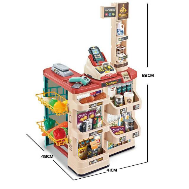 Tma / Mainan Anak home supermarket set trolley belanja atau mainan jual dan belanja di supermarket