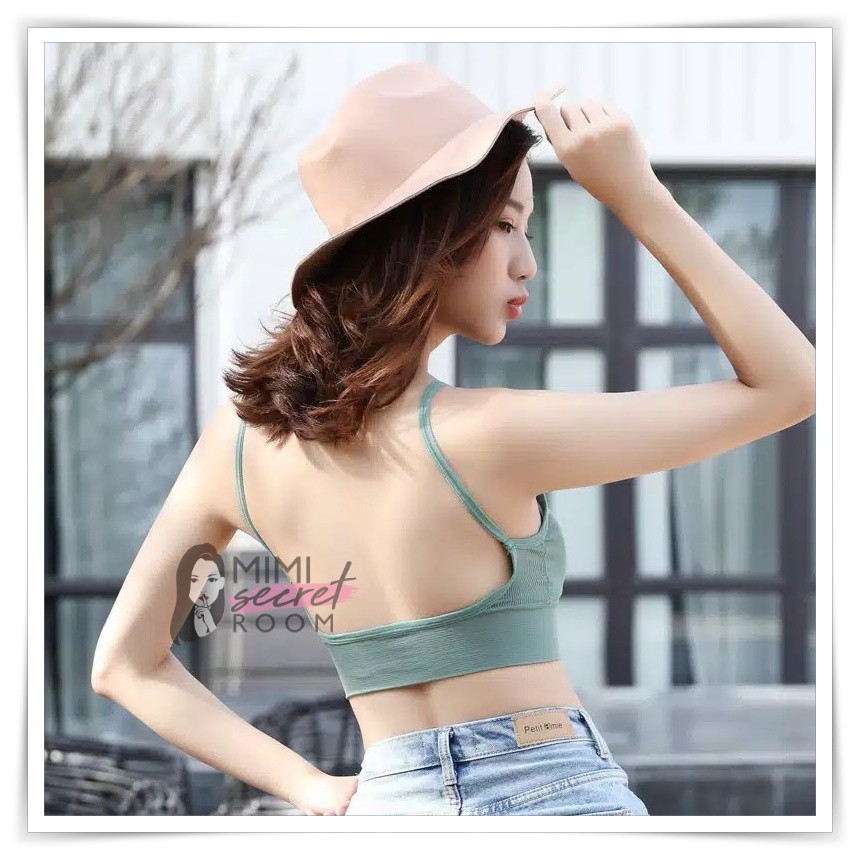 ❤ MIMI ❤ Bra Sport Push Up Gaya Korea Elastis Untuk Wanita