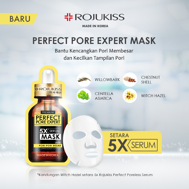 Rojukiss Perfect Pore Expert 5X Serum Mask Mengencangkan Pori yang Membesar Cerah