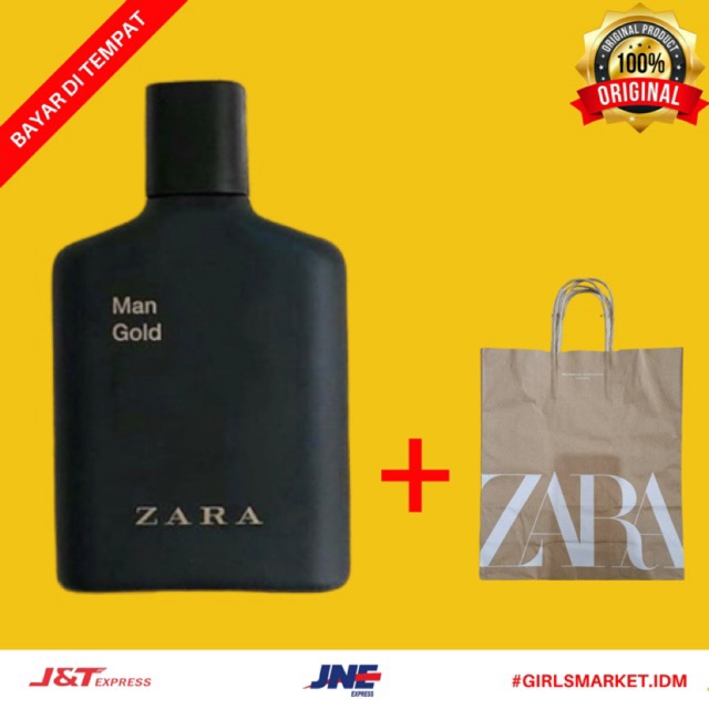 [ORIGINAL] PARFUM ZARA MAN GOLD PARFUM PRIA 100ML | FREE PAPAER BAG | ORIGINAL 100ML